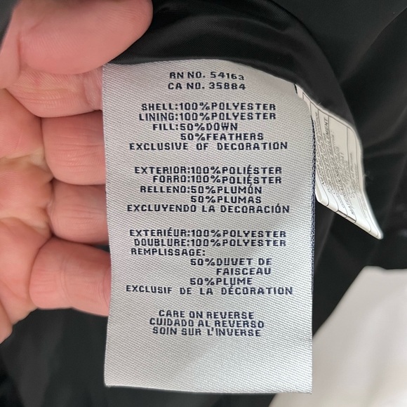 Cole Haan Signature Down feather Parka Puffer Coat Womens L Black Winter Warm - Picture 3 of 6